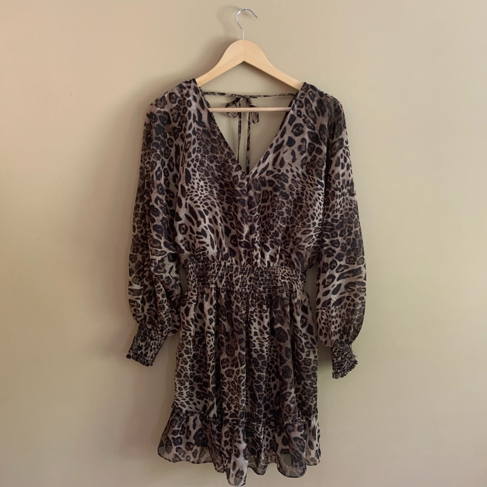🍁5 for 20!🍁 LA MIEL Cheetah Long Sleeve Dress